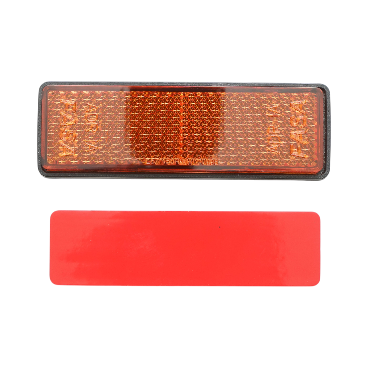 Reflectorizant dreptunghiular galben lateral cu adeziv 90x32mm Breckner Germany - imagine 2