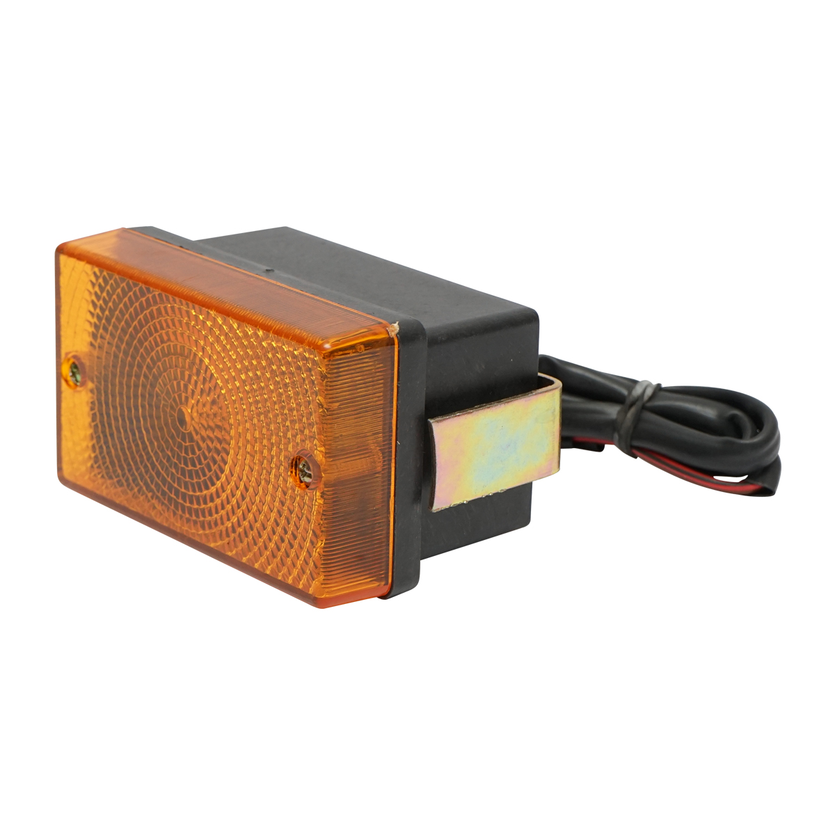 Lampa pozitie sau semnalizare fata galbena cu suport metalic tip brida - imagine 2