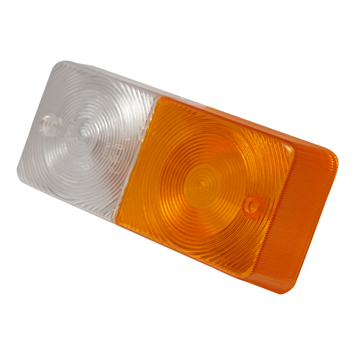 Dispersor/sticla lampa semnalizare fata alb-galben 180x80x43mm - imagine 3
