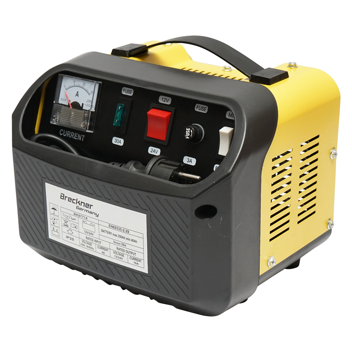 Redresor incarcator baterie auto 12/24V 20A 230V/566W pentru baterii 40-250Ah Breckner Germany - imagine 11