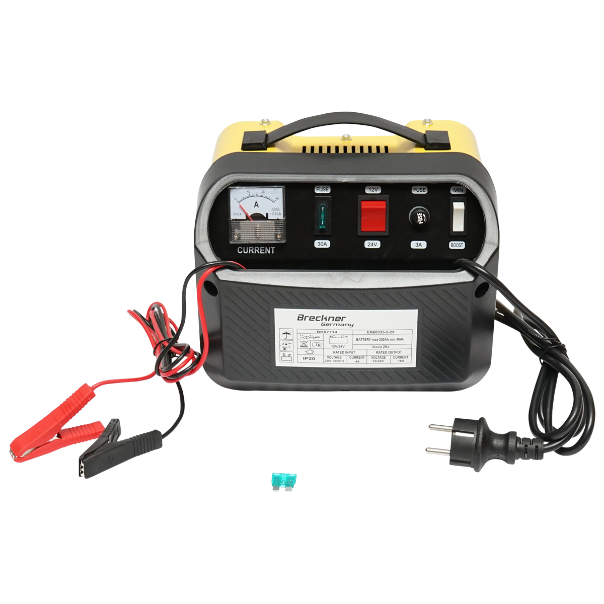 Redresor incarcator baterie auto 12/24V 20A 230V/566W pentru baterii 40-250Ah Breckner Germany