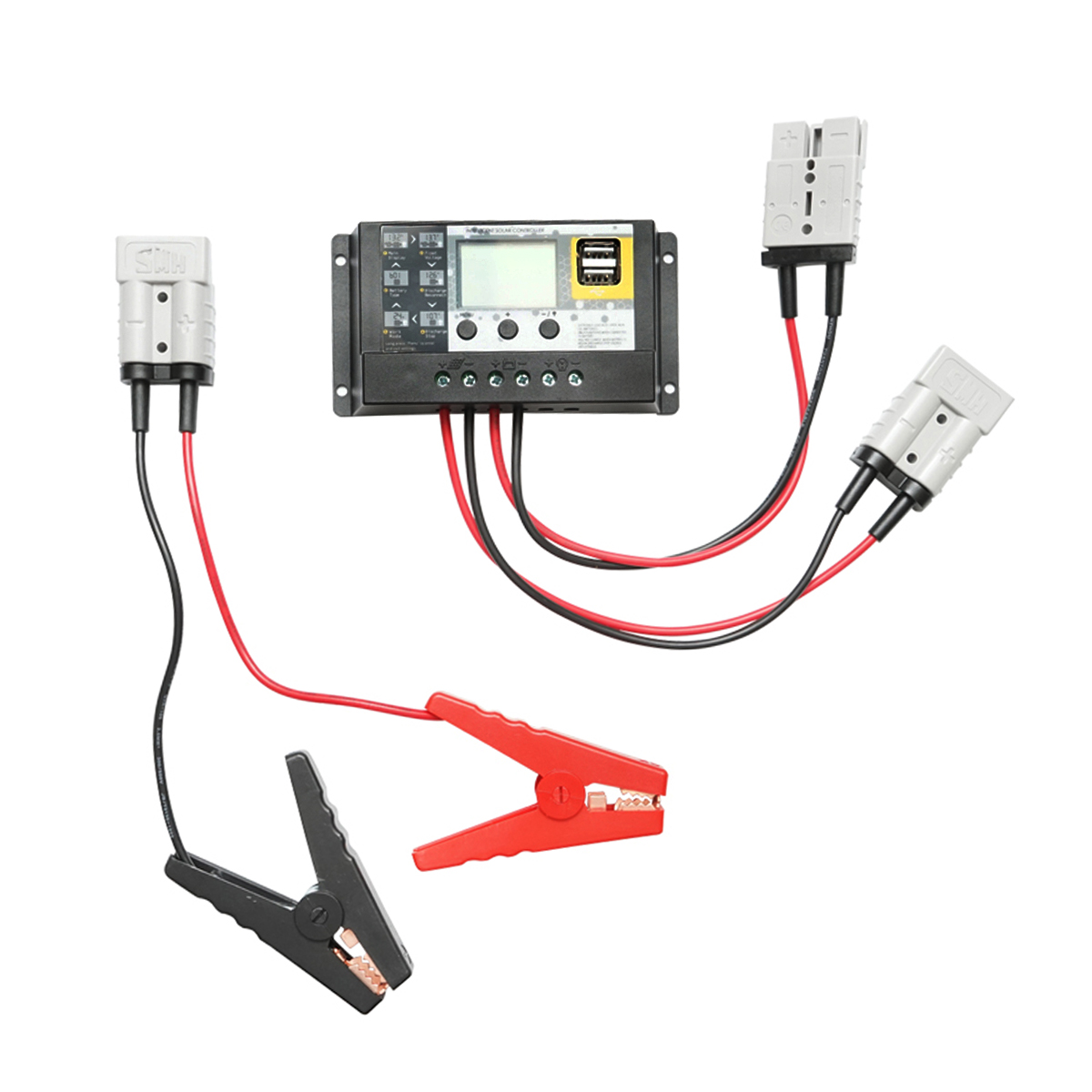 Panou solar 200W cu regulator tensiune 12/24V, 20A, 10 segmente (370x370x70mm) portabil tip valiza Breckner Germany - imagine 5