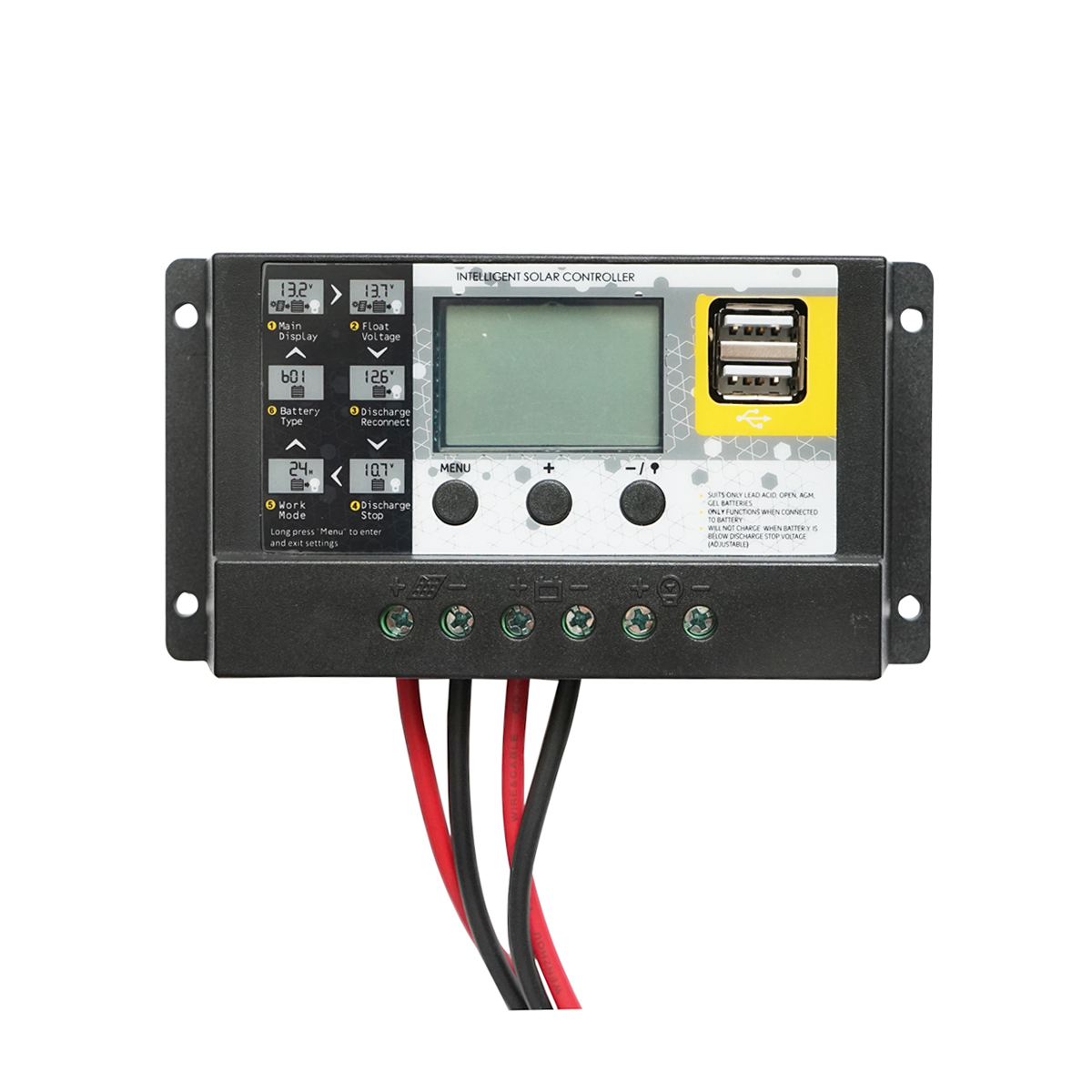 Panou solar 200W cu regulator tensiune 12/24V, 20A, 10 segmente (370x370x70mm) portabil tip valiza Breckner Germany - imagine 3