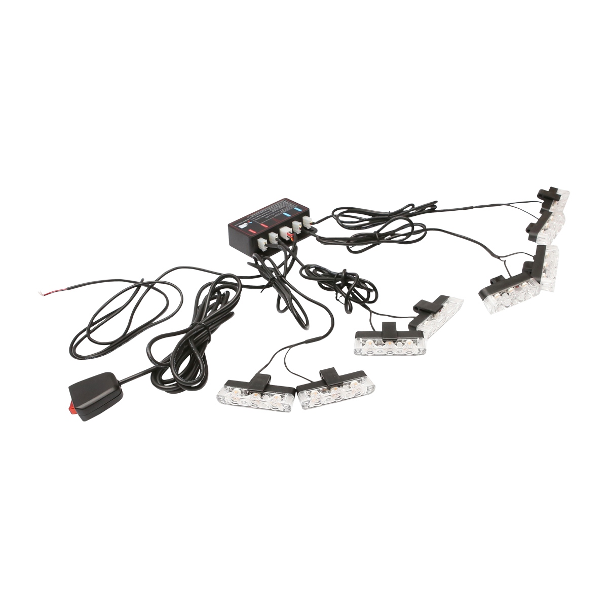 Set 8 stroboscoape cu 3 LED-uri, lumina galbena 12V Breckner Germany - imagine 2