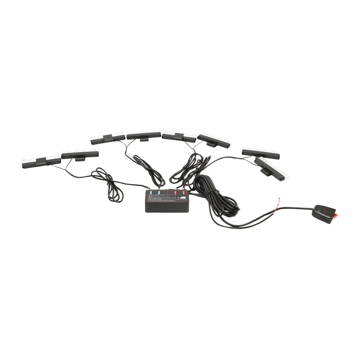 Set 8 stroboscoape cu 4 LED-uri, lumina galbena 12V Breckner Germany - imagine 2