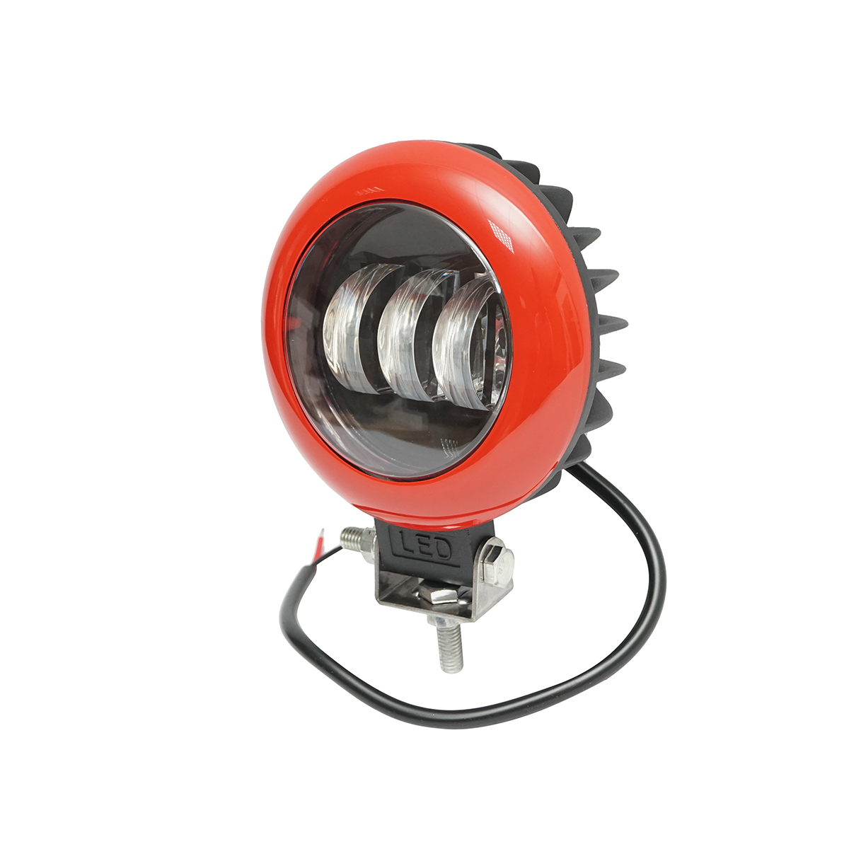 Lampa proiector rotund rosu cu LED 30W 12V/24V 10-30V Breckner Germany - imagine 3