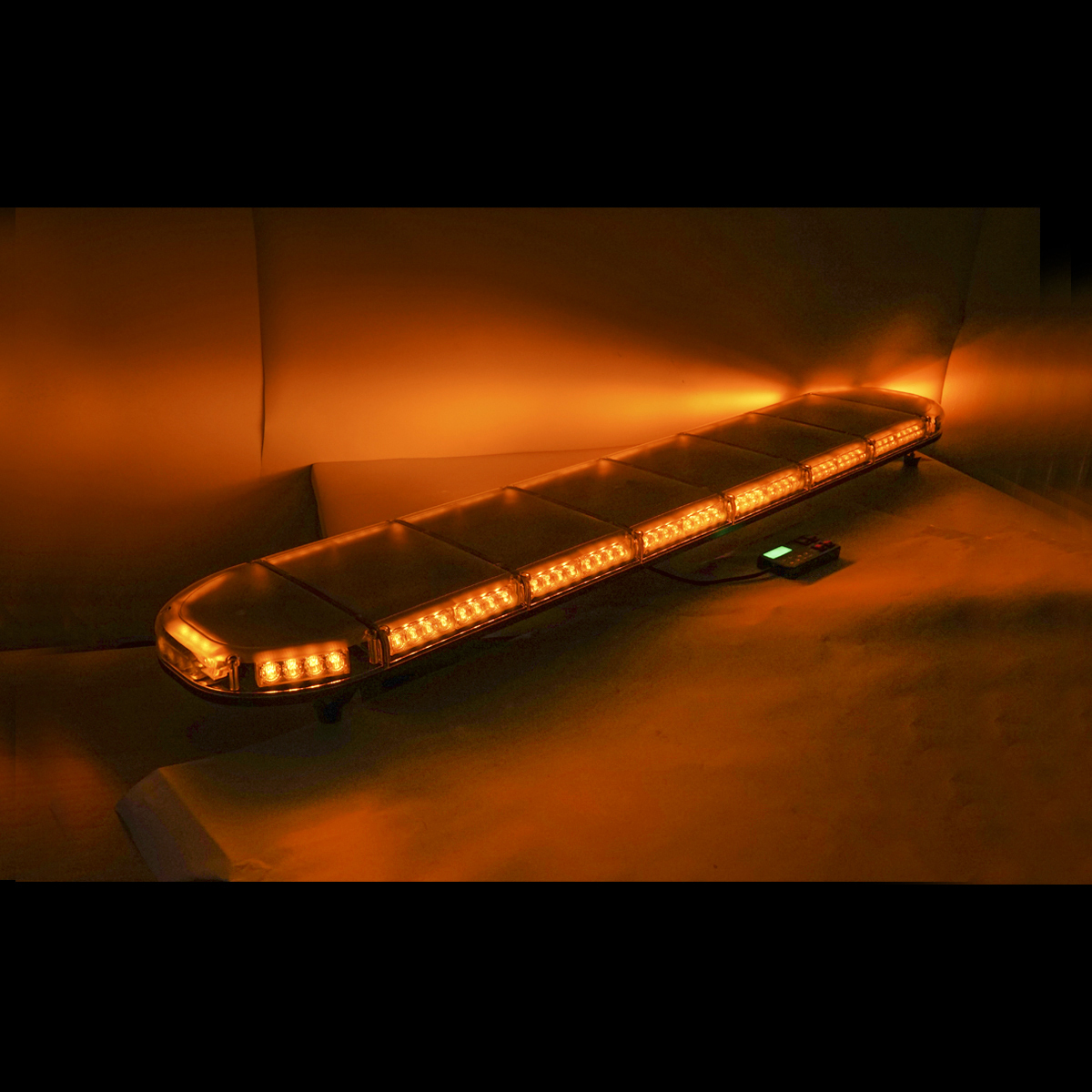 Rampa luminoasa girofar 12-24V cu lumina galbena 1750x275x125mm Breckner Germany - imagine 2