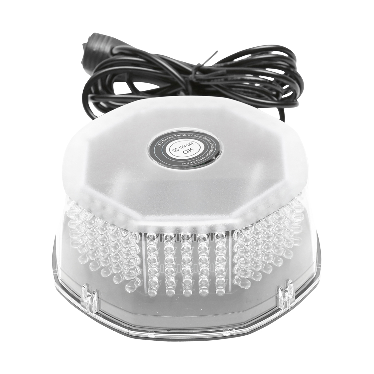 Lampa avertizare rotunda, girofar cu 240 LED-uri lumina galbena, prindere magnetica, intrerupator ON/OFF cu indicator luminos, 12V/24V Breckner Germany - imagine 4
