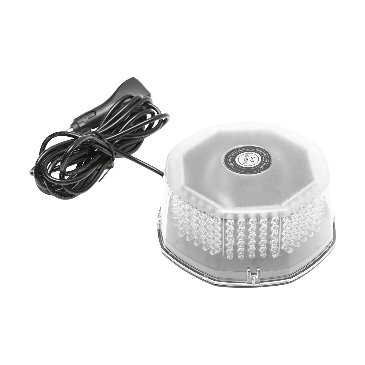 Lampa avertizare rotunda, girofar cu 240 LED-uri lumina galbena, prindere magnetica, intrerupator ON/OFF cu indicator luminos, 12V/24V Breckner Germany - imagine 3