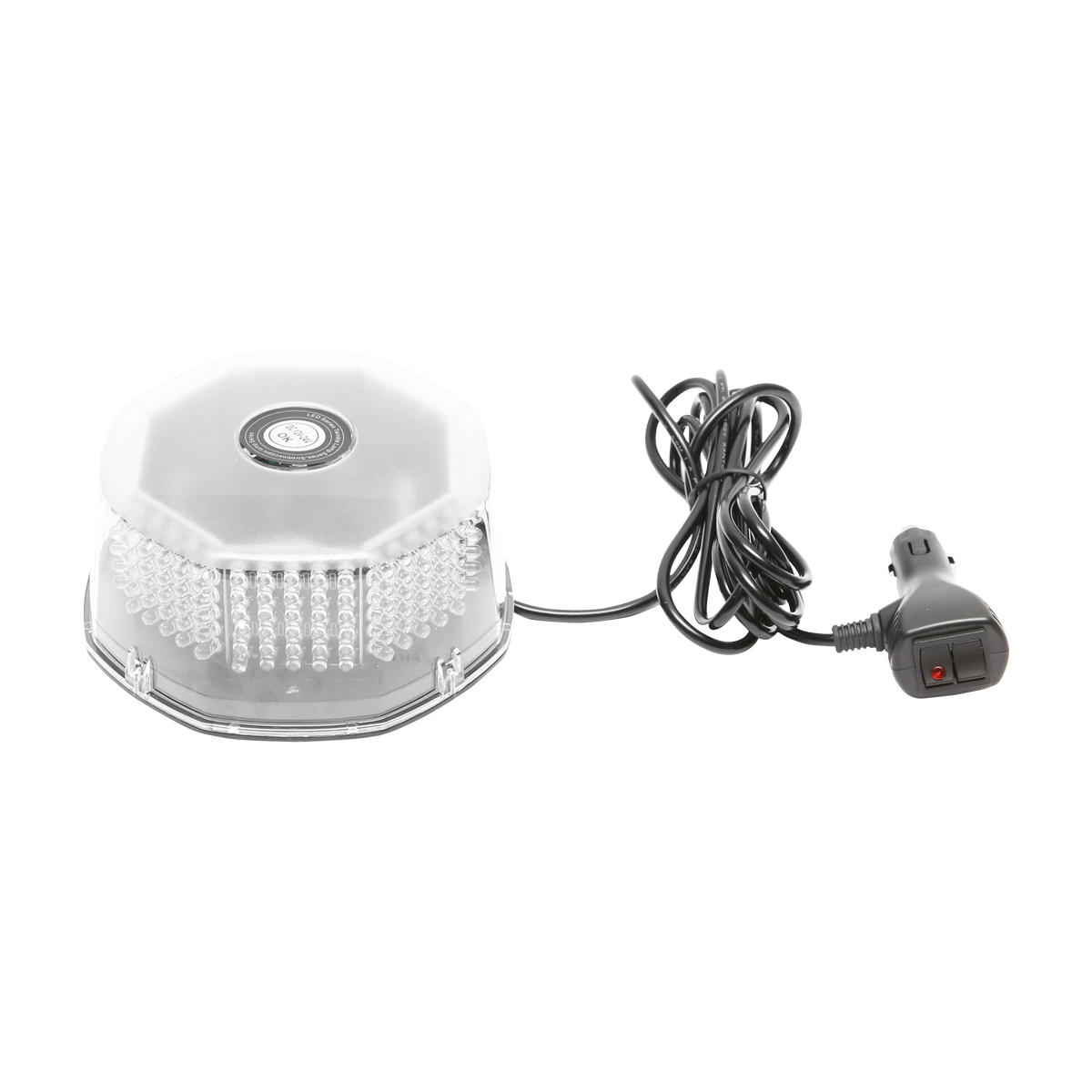 Lampa avertizare rotunda, girofar cu 240 LED-uri lumina galbena, prindere magnetica, intrerupator ON/OFF cu indicator luminos, 12V/24V Breckner Germany - imagine 2