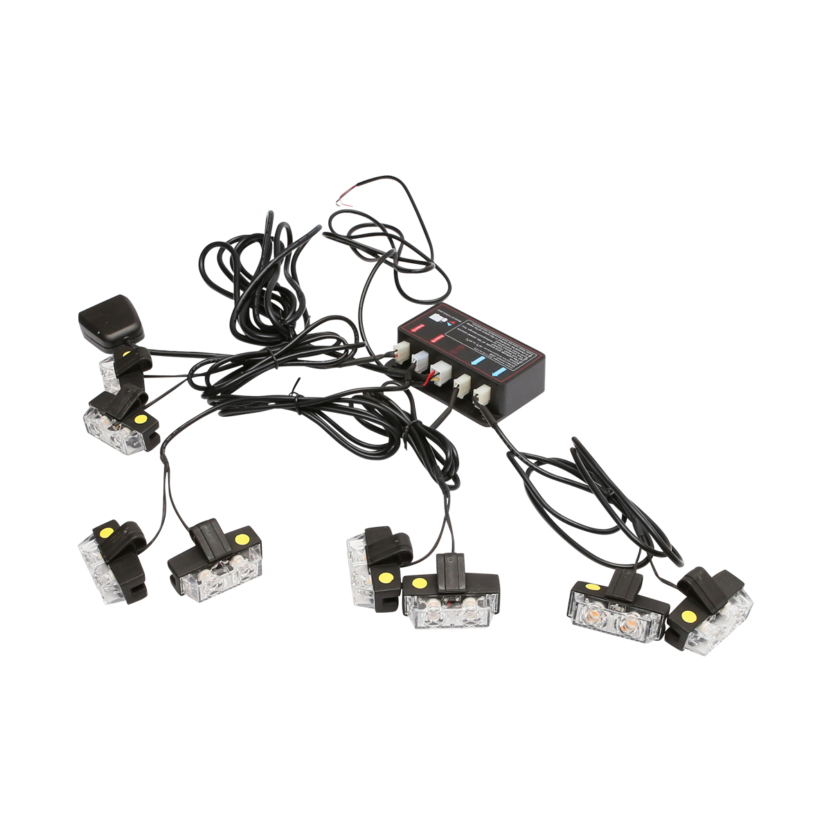 Set 8 stroboscoape cu 2 LED-uri, lumina galbena 12V Breckner Germany - imagine 2