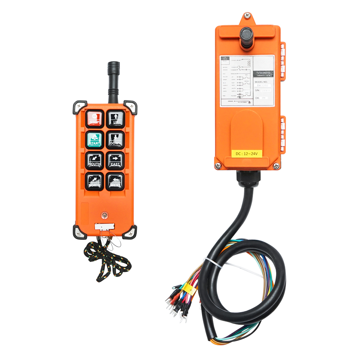 Telecomanda troliu Tractor Forestier 8 butoane 12V/24V fara fir (wireless) - imagine 8