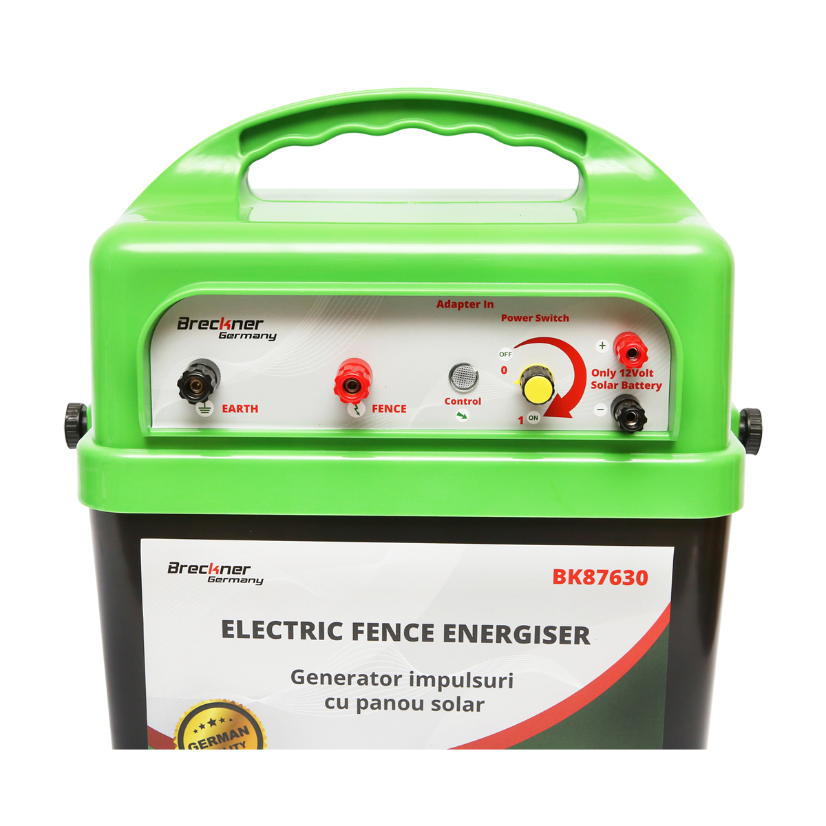 Aparat generator impulsuri 12V 6.2 Joule 40km cu panou solar 20W gard electric Breckner Germany - imagine 6