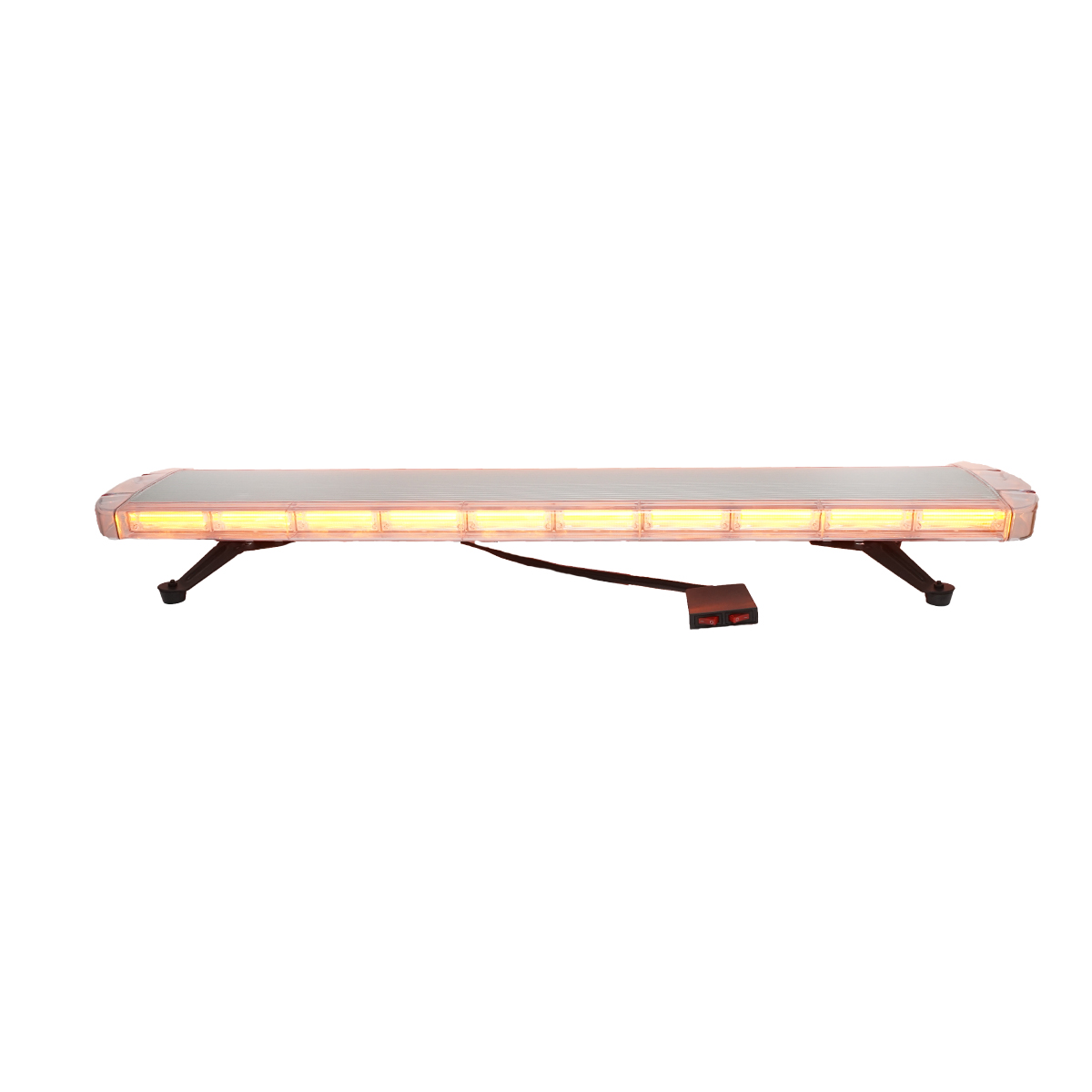 Rampa luminoasa girofar 12V cu 22 module lumina galbena 1180x210x64mm Breckner Germany - imagine 3