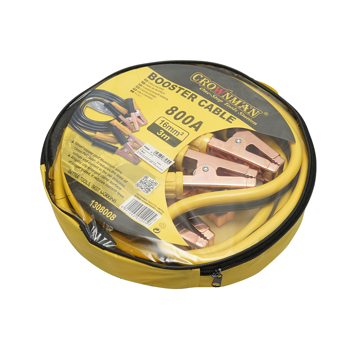 Cabluri transfer curent cu clesti 800A, lungime 3m, sectiune cablu 16mm² Crownman - imagine 2