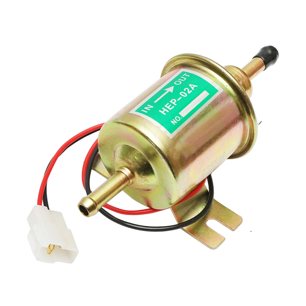 Pompa alimentare electrica universala cu filtru incorporat, 12V, L=145mm, fi 8mm pentru motorina/benzina OEM HEP-02A - imagine 2