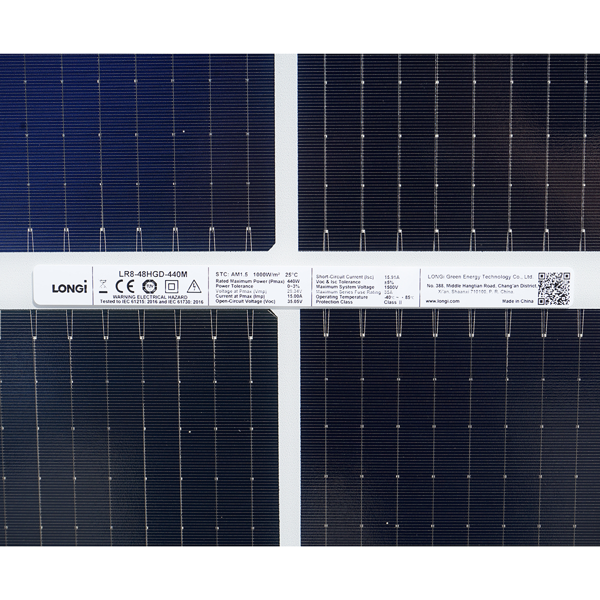 Panou solar bifacial 440W LONGi LR8-48HGD-440M fotovoltaic monocristalin 1762x1135x30mm - imagine 4