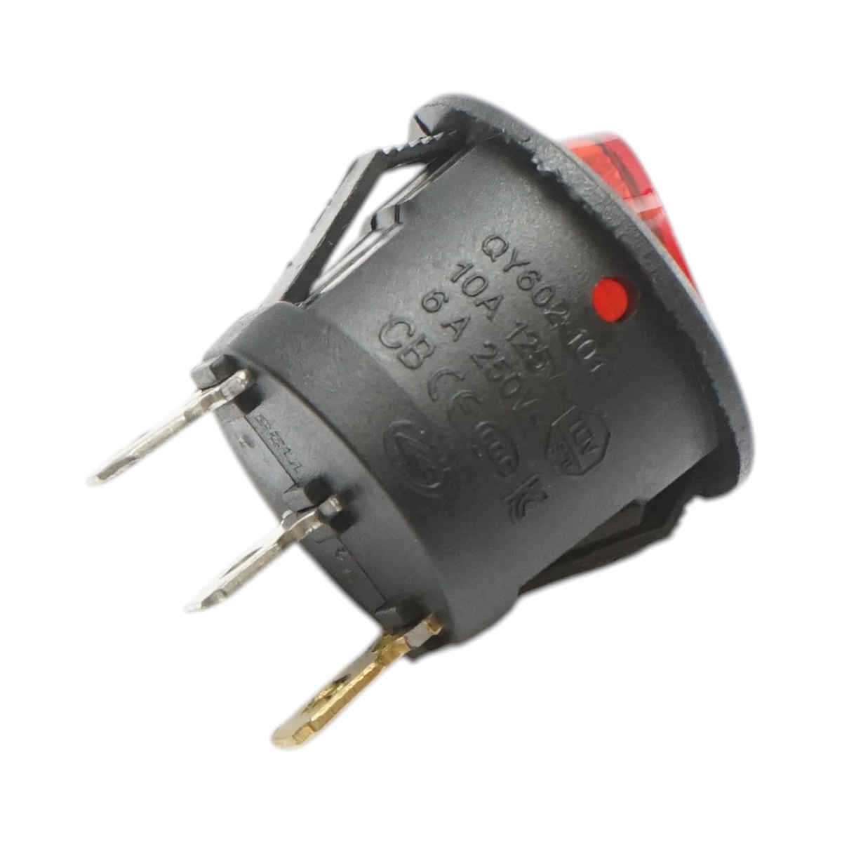 Buton intrerupator ON-OFF cu 3 pini 12V/10A, 250V AC/6A Breckner Germany - imagine 3