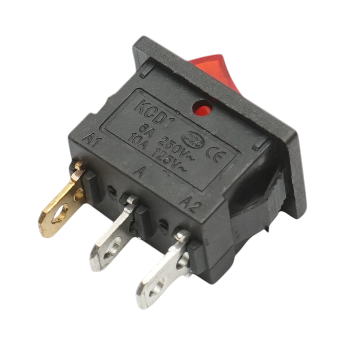 Buton intrerupator ON-OFF cu 3 pini 12V/10A, 250V/6A Breckner Germany - imagine 3