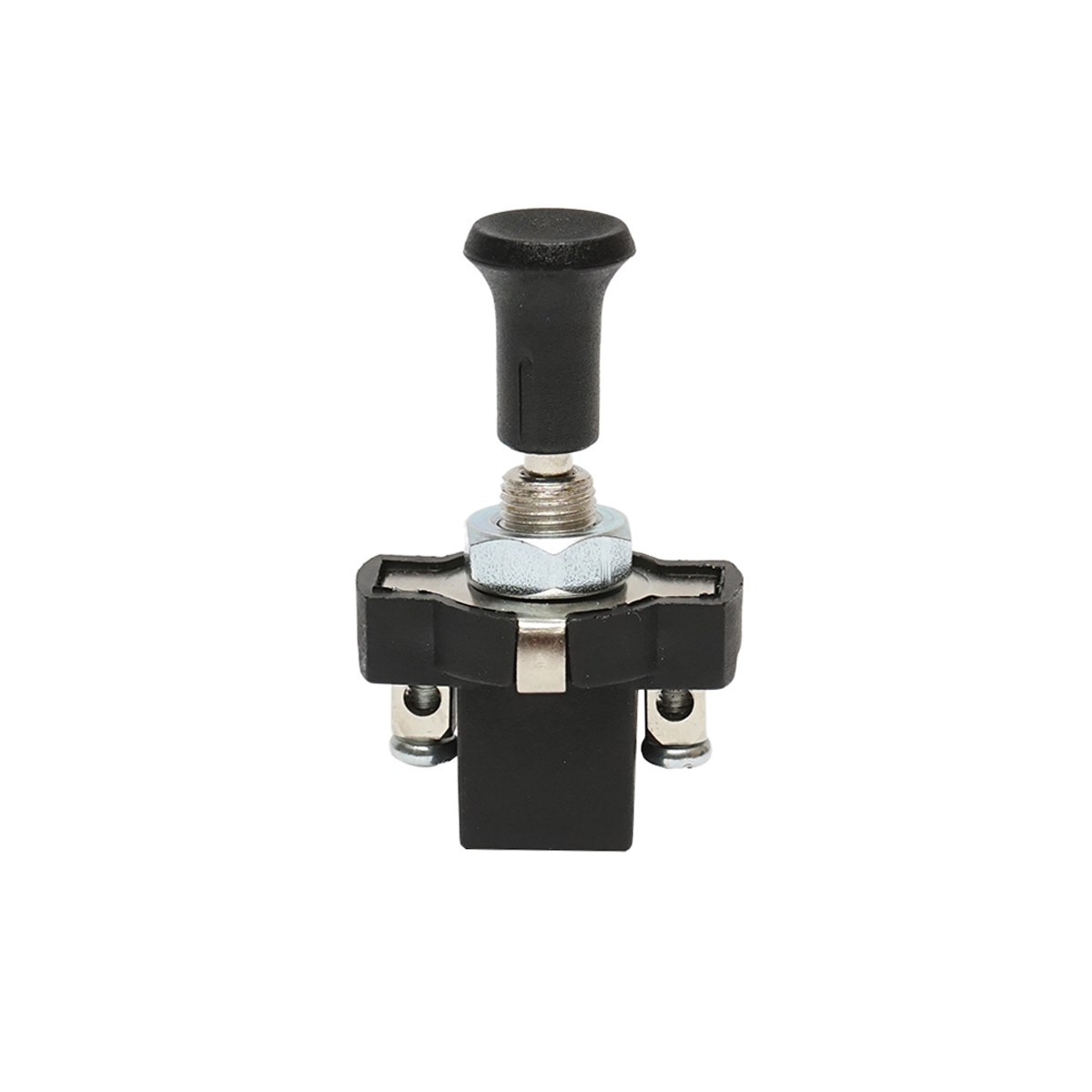 Intrerupator scurt on-off 12V/5A pull switch cu piulita prindere metalica Breckner Germany
