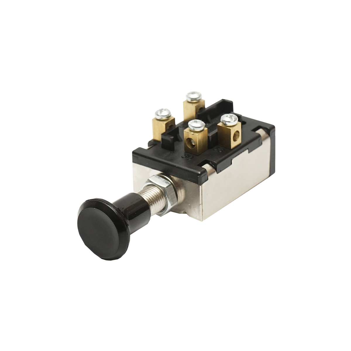 Intrerupator scurt on-off 12V/5A pull switch cu piulita prindere metalica Breckner Germany - imagine 3