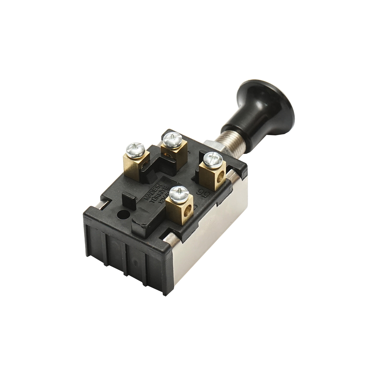 Intrerupator scurt on-off 12V/5A pull switch cu piulita prindere metalica Breckner Germany - imagine 4
