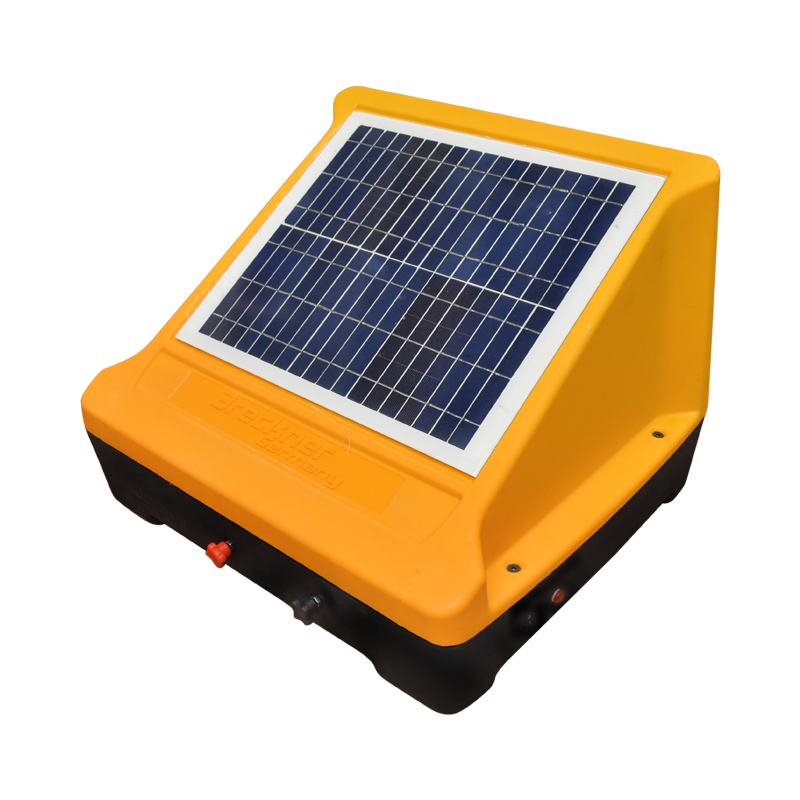 Aparat generator impulsuri pentru gard electric 12V, 4 Joule, 40km cu panou solar 20W si baterie 12V/12Ah Breckner Germany - imagine 2