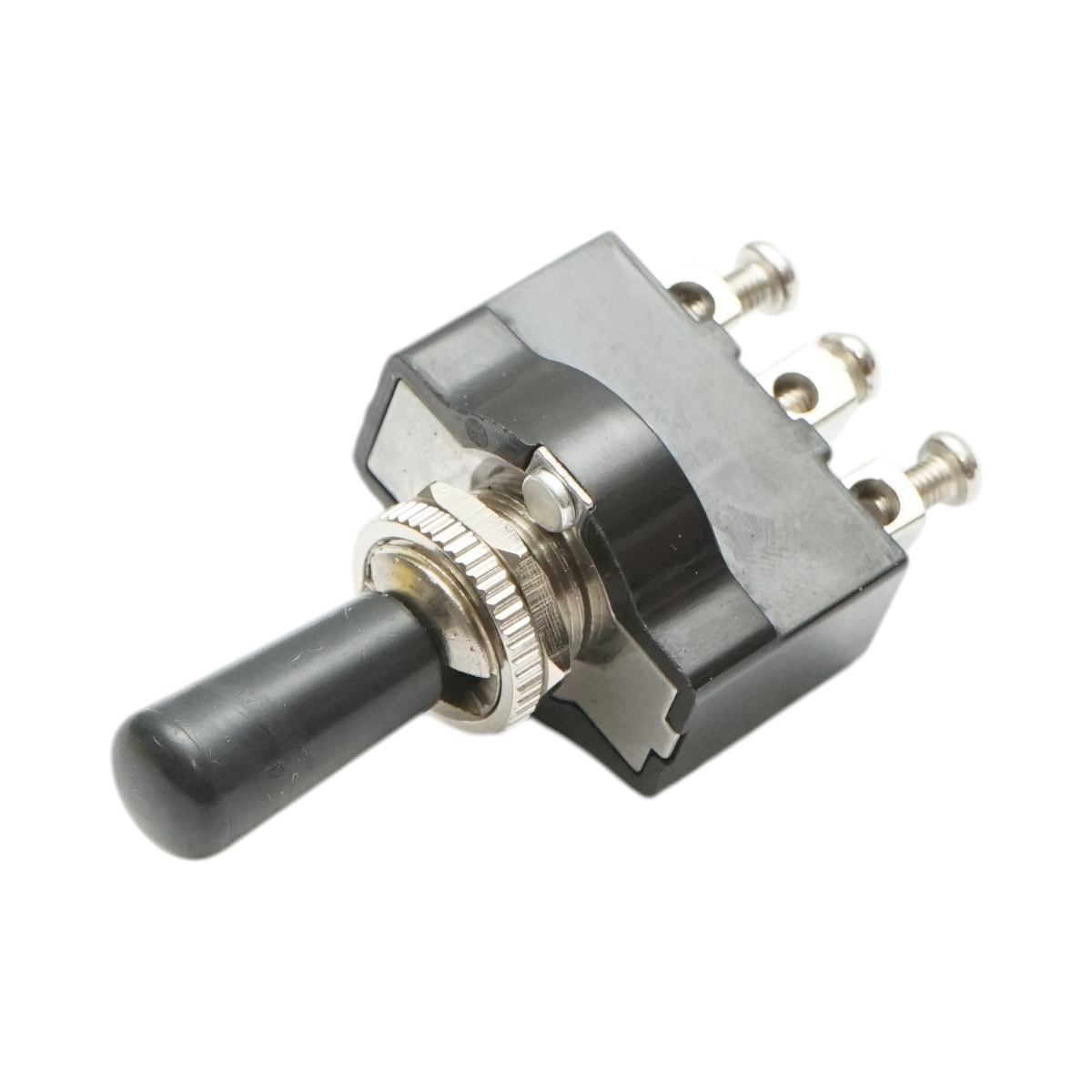 Comutator 3 pozitii 12-24V DC/10A, 125-250V AC/2A, maneta plastic, prindere metalica Breckner Germany - imagine 2
