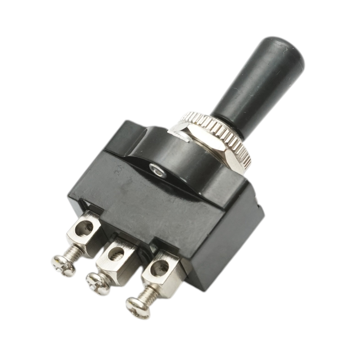 Comutator 3 pozitii 12-24V DC/10A, 125-250V AC/2A, maneta plastic, prindere metalica Breckner Germany - imagine 4