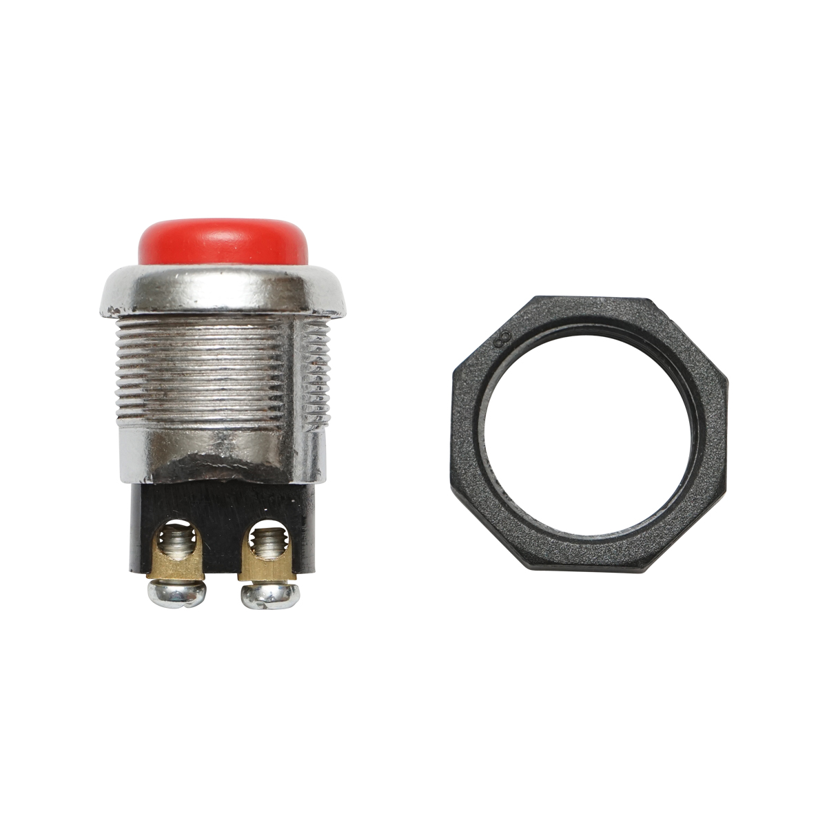 Buton pornire metalic cu revenire 12-24V DC/10A, 125-250V AC/2A Breckner Germany - imagine 2