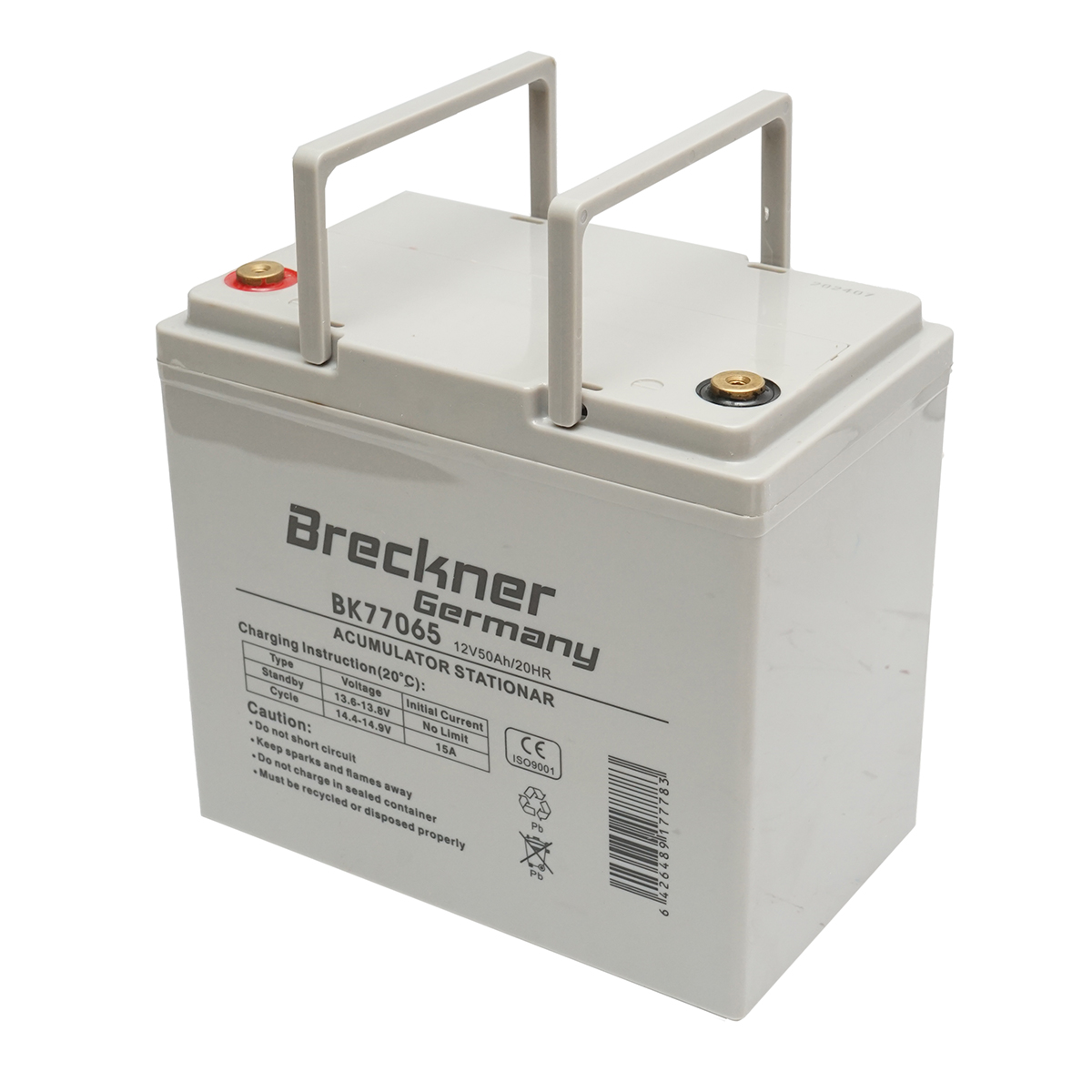 Baterie sistem solar cu gel 12V 50Ah 20HR 242x148x240mm FCG12-50 Breckner Germany - imagine 3