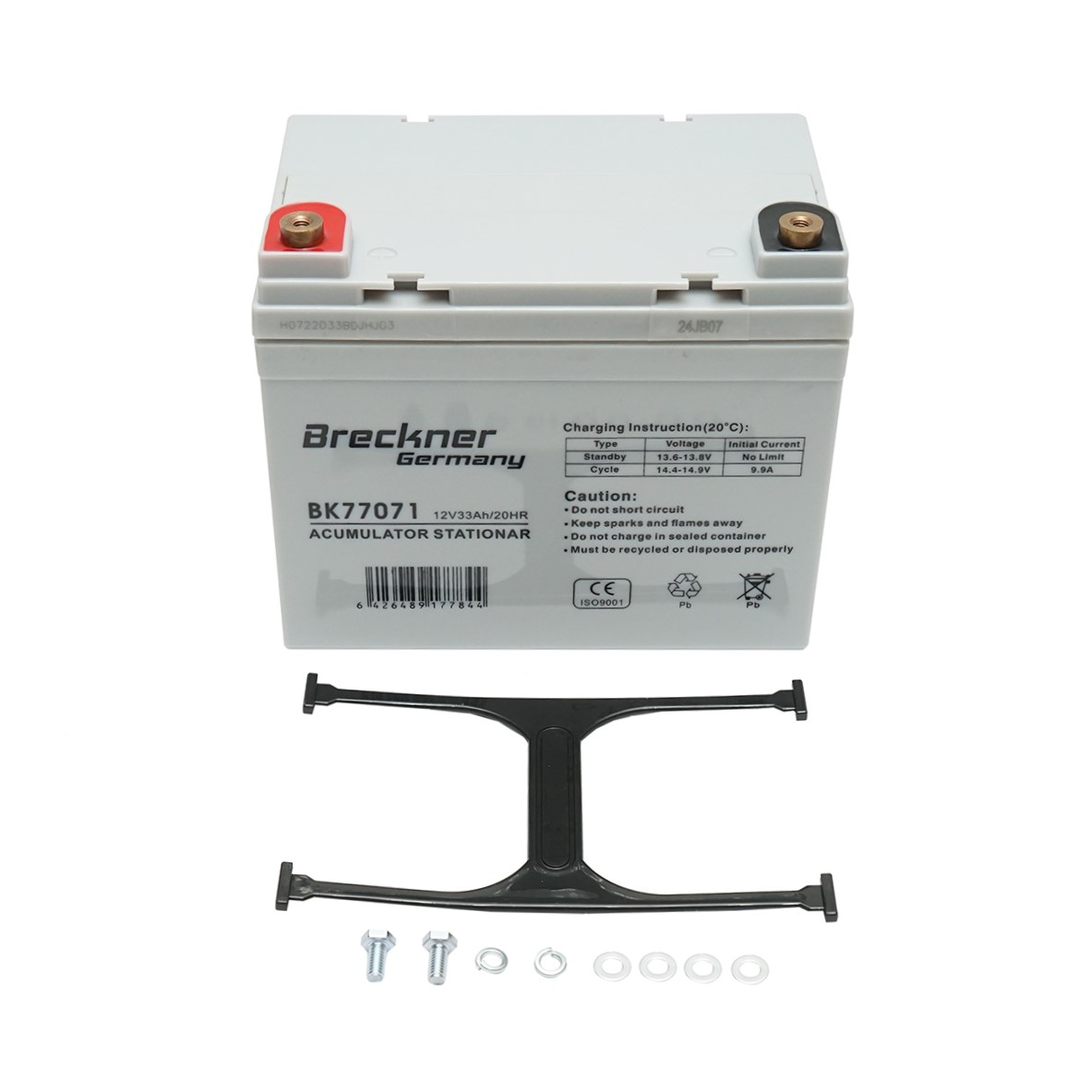 Baterie sistem solar cu gel 12V 33Ah 20HR 196x130x155mm FCG12-33 Breckner Germany - imagine 2