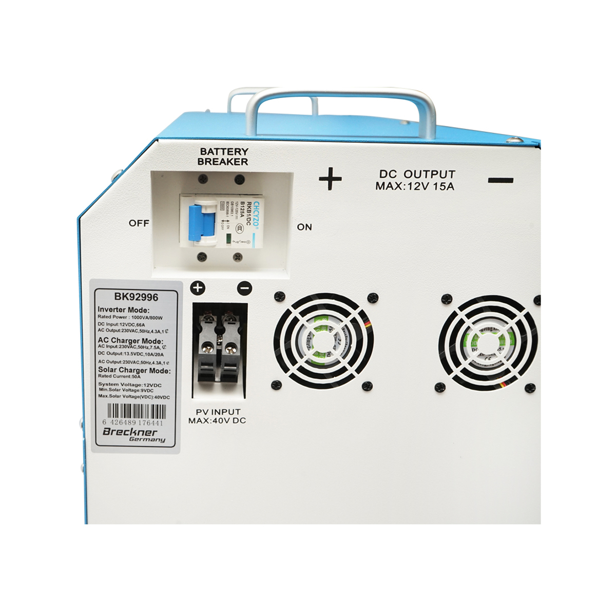 Invertor solar 800W PWM 12V, 50A echipat cu baterie stationara 12V/85Ah, mobil cu controler - imagine 3