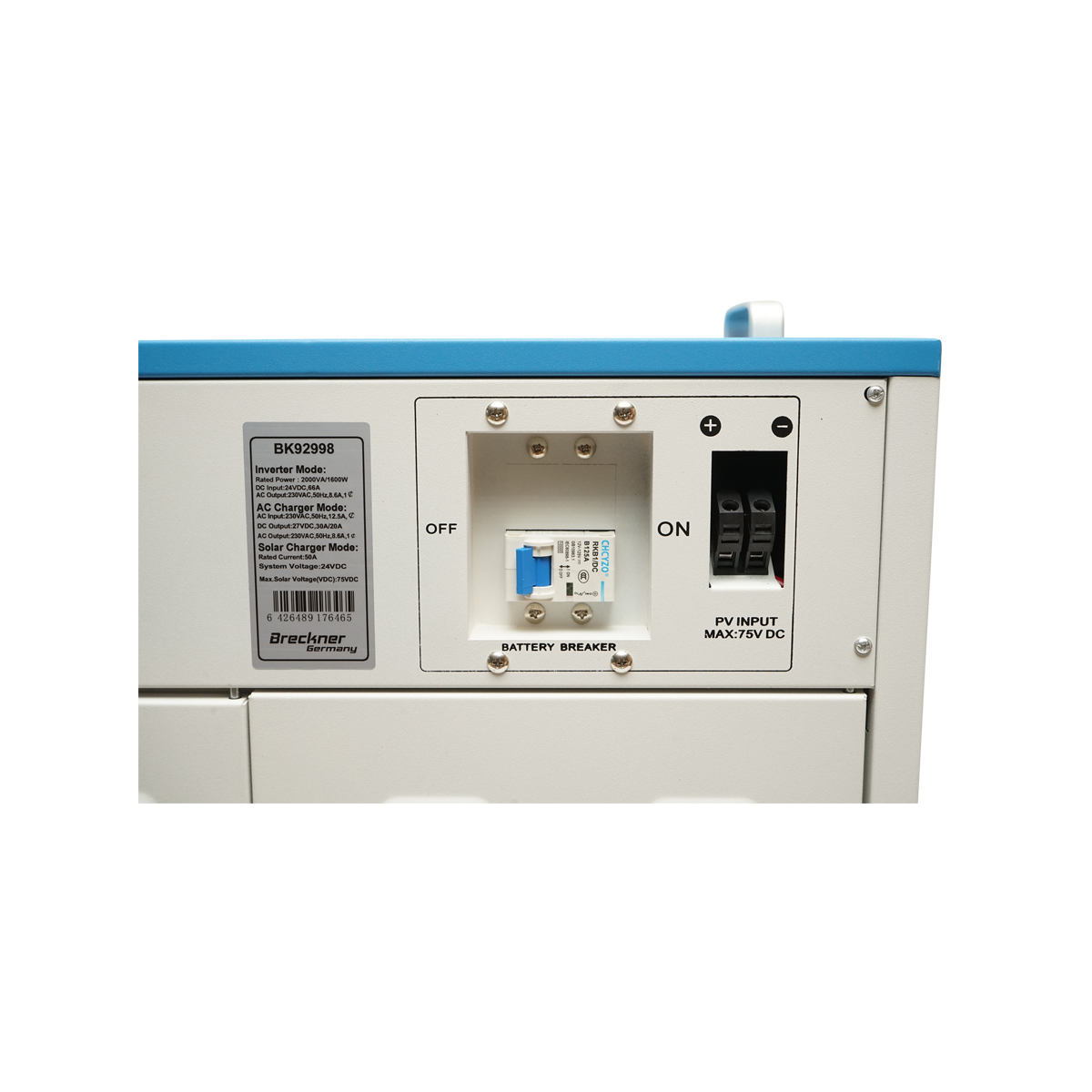 Invertor 1600W Hybrid  PWM 24V 50A Breckner Germany mobil cu controler solar - imagine 8