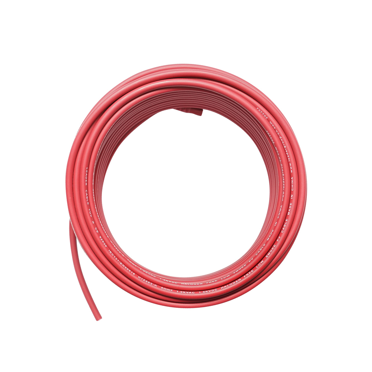 Cablu panou solar 4mmx20m rosu  1.5KV, H1Z2Z2-K Leader - imagine 2