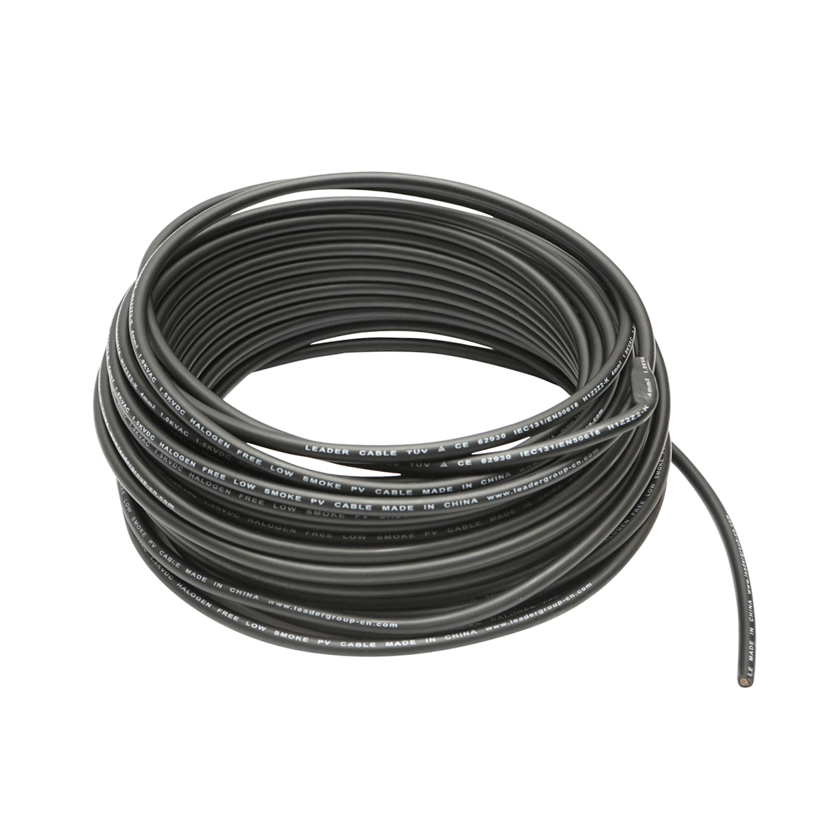 Cablu panou solar 4mmx20m negru  1.5KV, H1Z2Z2-K Leader