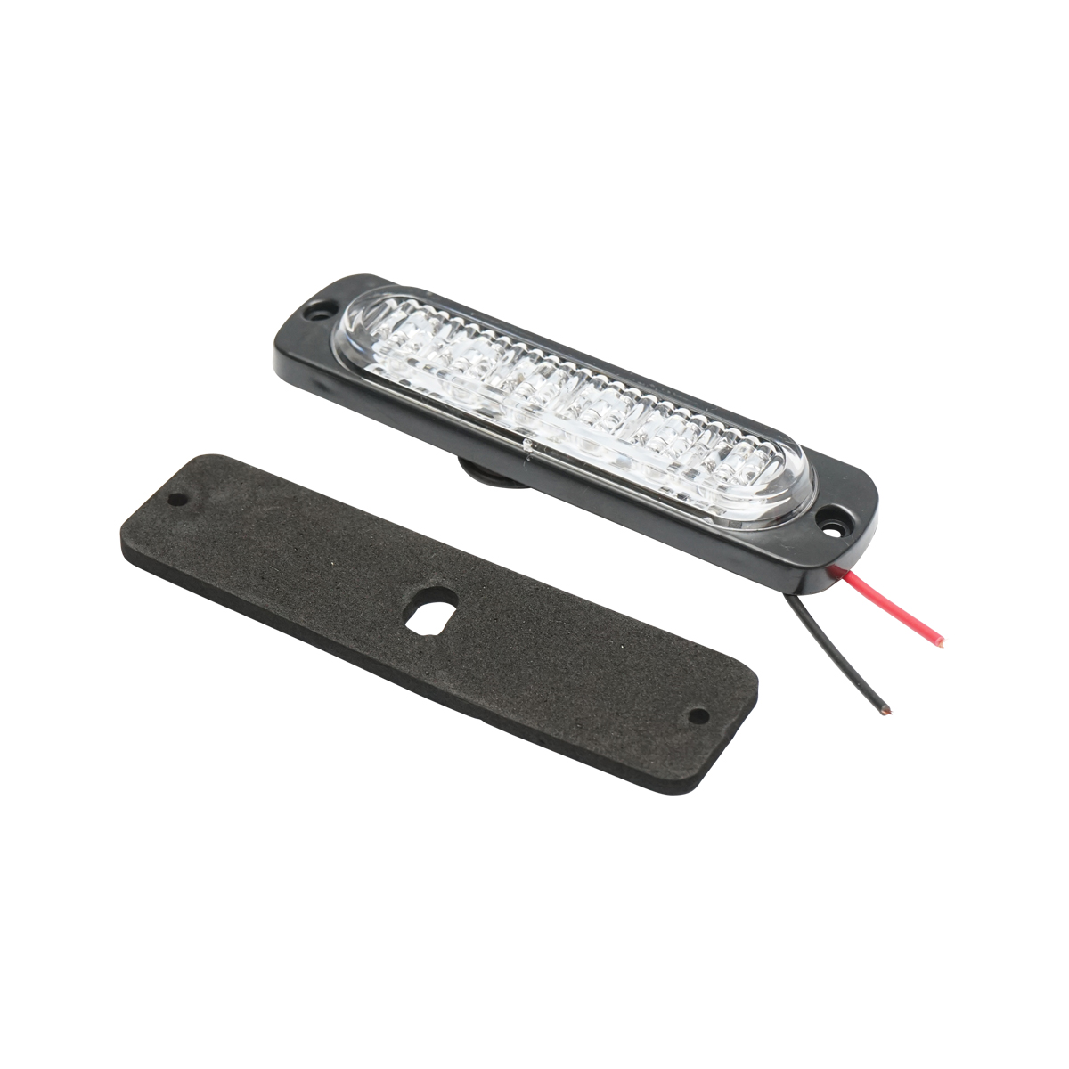 Lampa laterala stroboscopica LED alba 113mm 12-24V FR1272W Breckner Germany - imagine 2