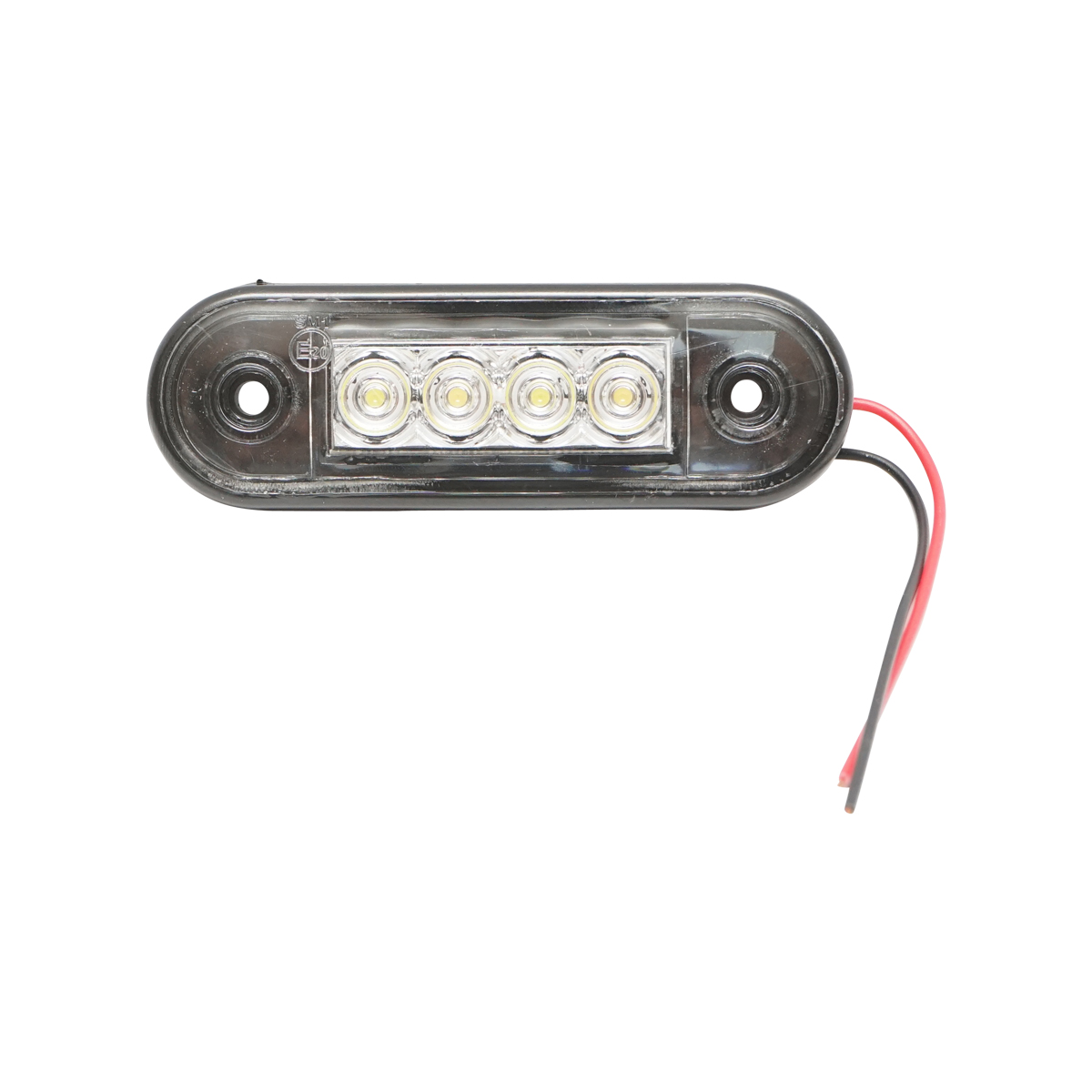 Lampa gabarit laterala ovala LED 12-24V alba 4 LED-uri 85x28x11mm Breckner Germany - imagine 3