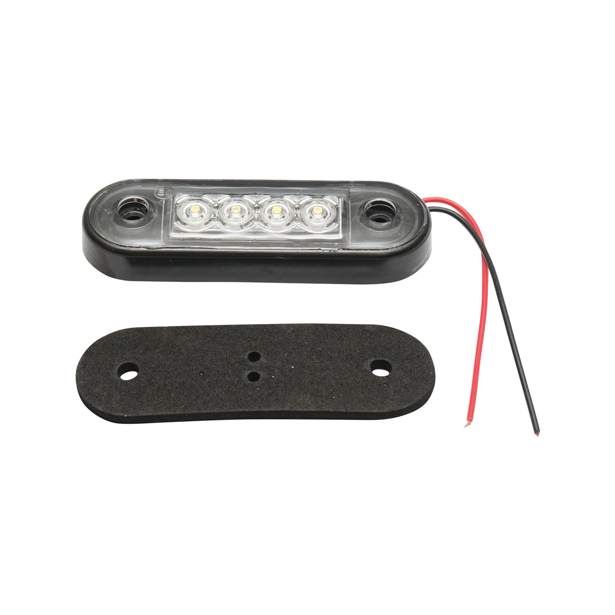 Lampa gabarit laterala ovala LED 12-24V alba 4 LED-uri 85x28x11mm Breckner Germany