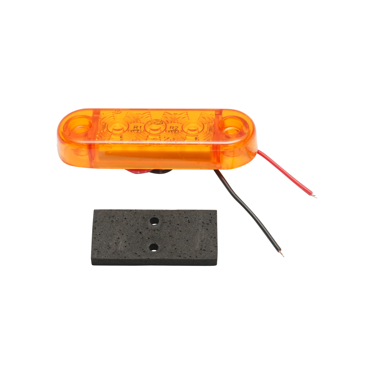 Lampa gabarit laterala ovala LED 12-24V galbena 3 LED-uri 70x21x10.5mm Breckner Germany