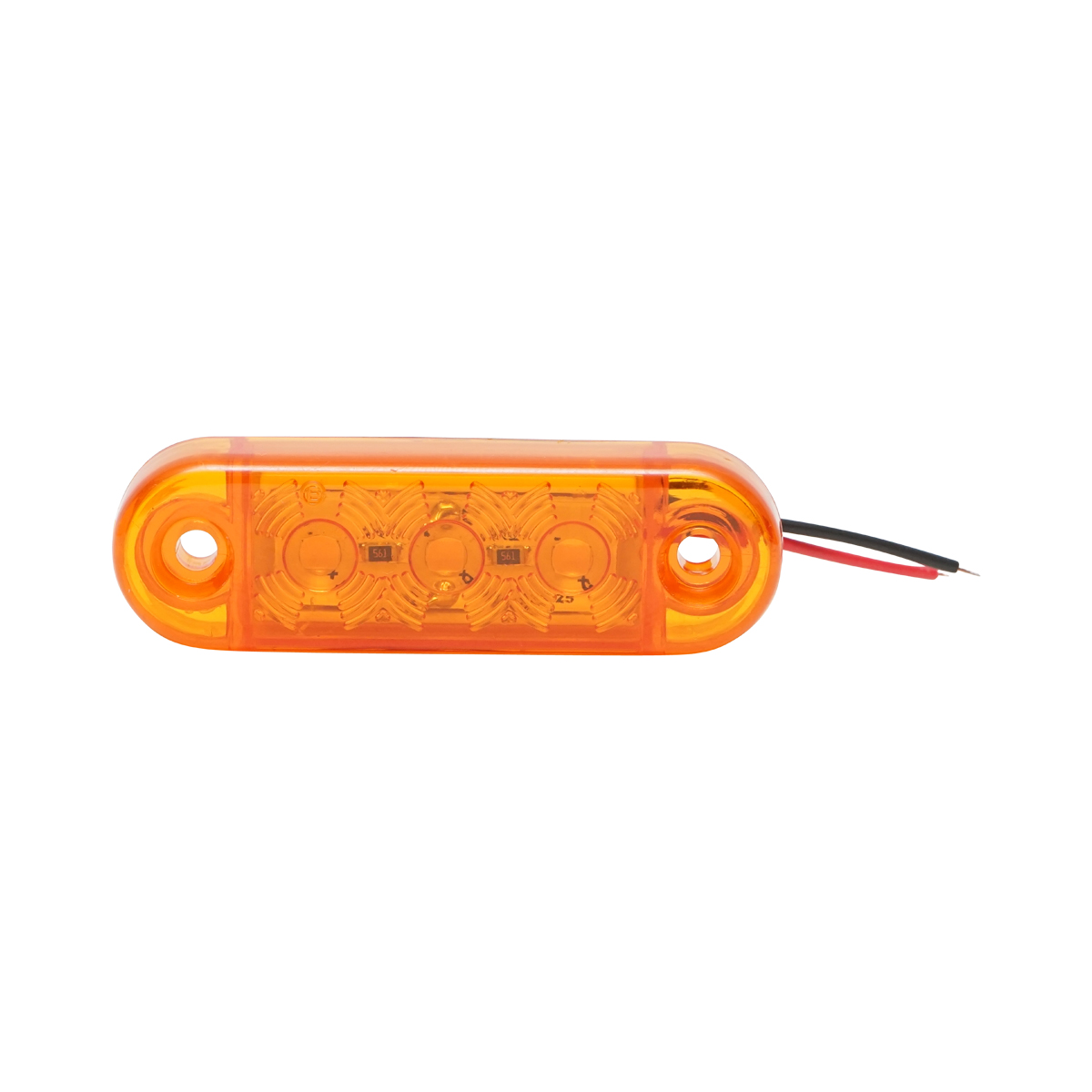 Lampa gabarit laterala ovala LED 12-24V galbena 3 LED-uri 70x21x10.5mm Breckner Germany - imagine 2