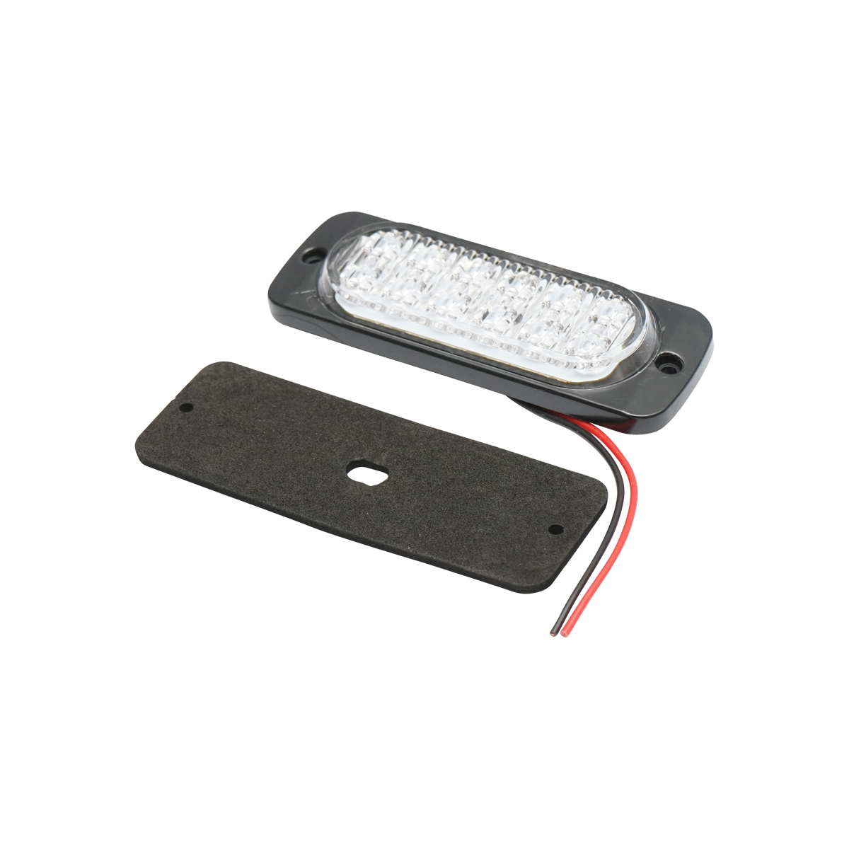 Lampa laterala stroboscopica led alba 115mm 12-24V FR1278W Breckner Germany - imagine 2