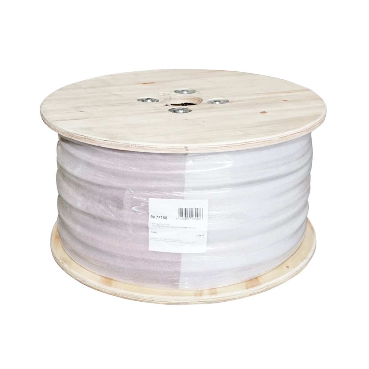 Tambur cablu panou solar 6mmx1000m 1.5KV, H1Z2Z2-K rosu Leader - imagine 3