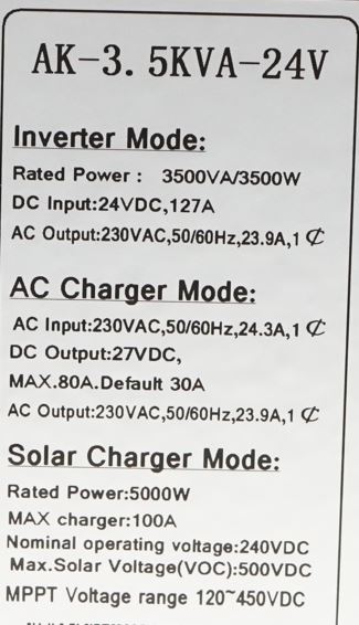 Sistem solar fotovoltaic cu invertor 3.5KW 220V ON-Grid Hibrid 100A MPPT Breckner Germay - imagine 7