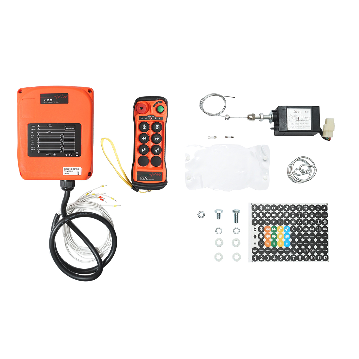 Telecomanda wireless pentru troliu Tractor Forestier cu mecanism de reglarea turatiei motor din telecomanda, fara functia de retinere model Q 12V