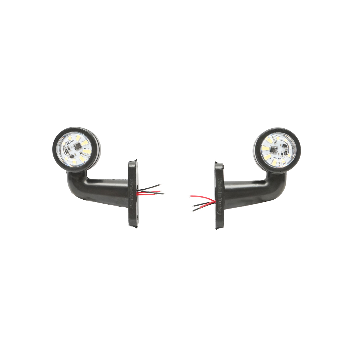 Set lampi rotative gabarit cu brate LED alba-rosu 12-24V FR1103 Breckner Germany - imagine 2