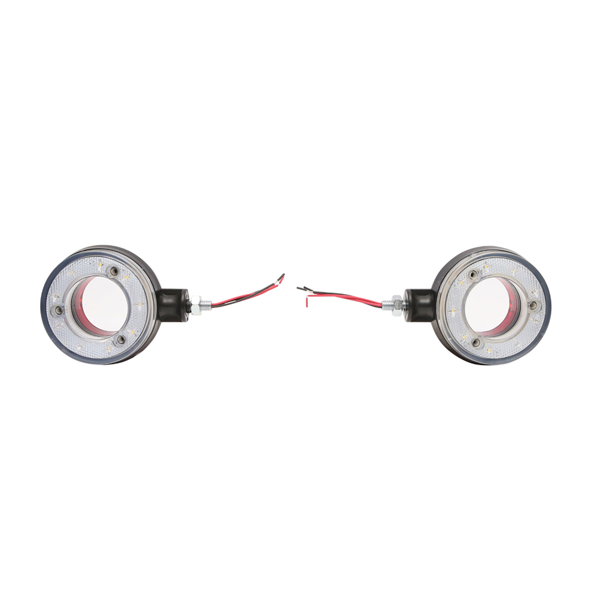 Lampa pozitie cu LED 12/24V pentru oglinda camion rosu/alb FR0330RW Breckner Germany - imagine 2
