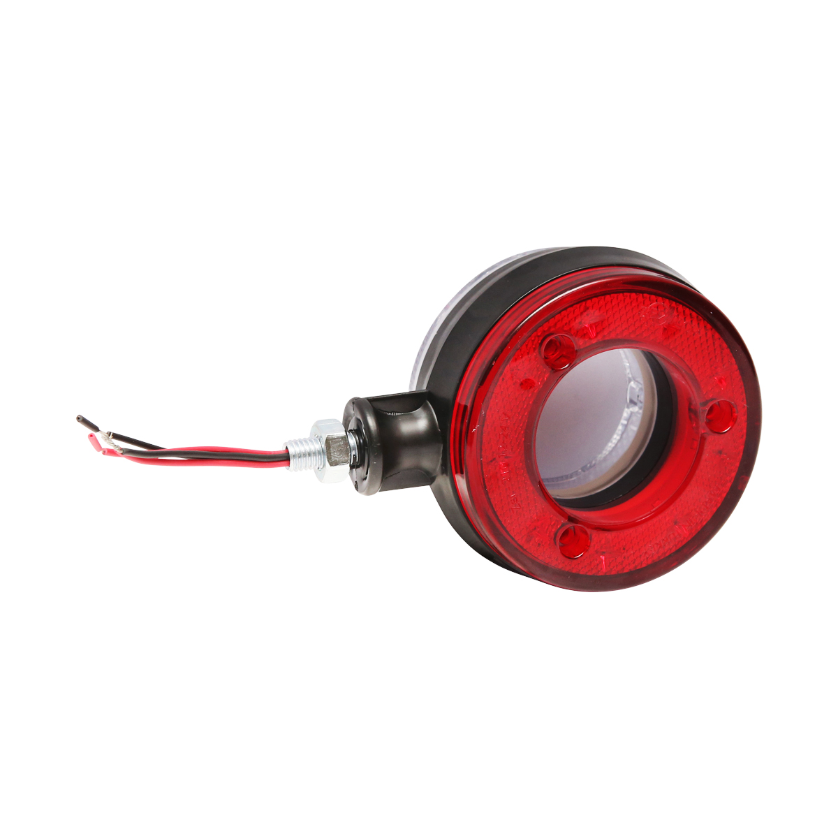 Lampa pozitie cu LED 12/24V pentru oglinda camion rosu/alb FR0330RW Breckner Germany - imagine 3