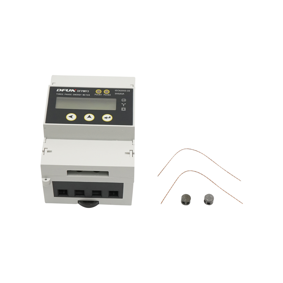 Kit releu putere DFUN DFPM93, smart meter, trifazic 3x220-380V, 6400imp/Kwh cu siguranta digitala, transformator Split Core 600V, 200A/5A, 50-60Hz - imagine 7