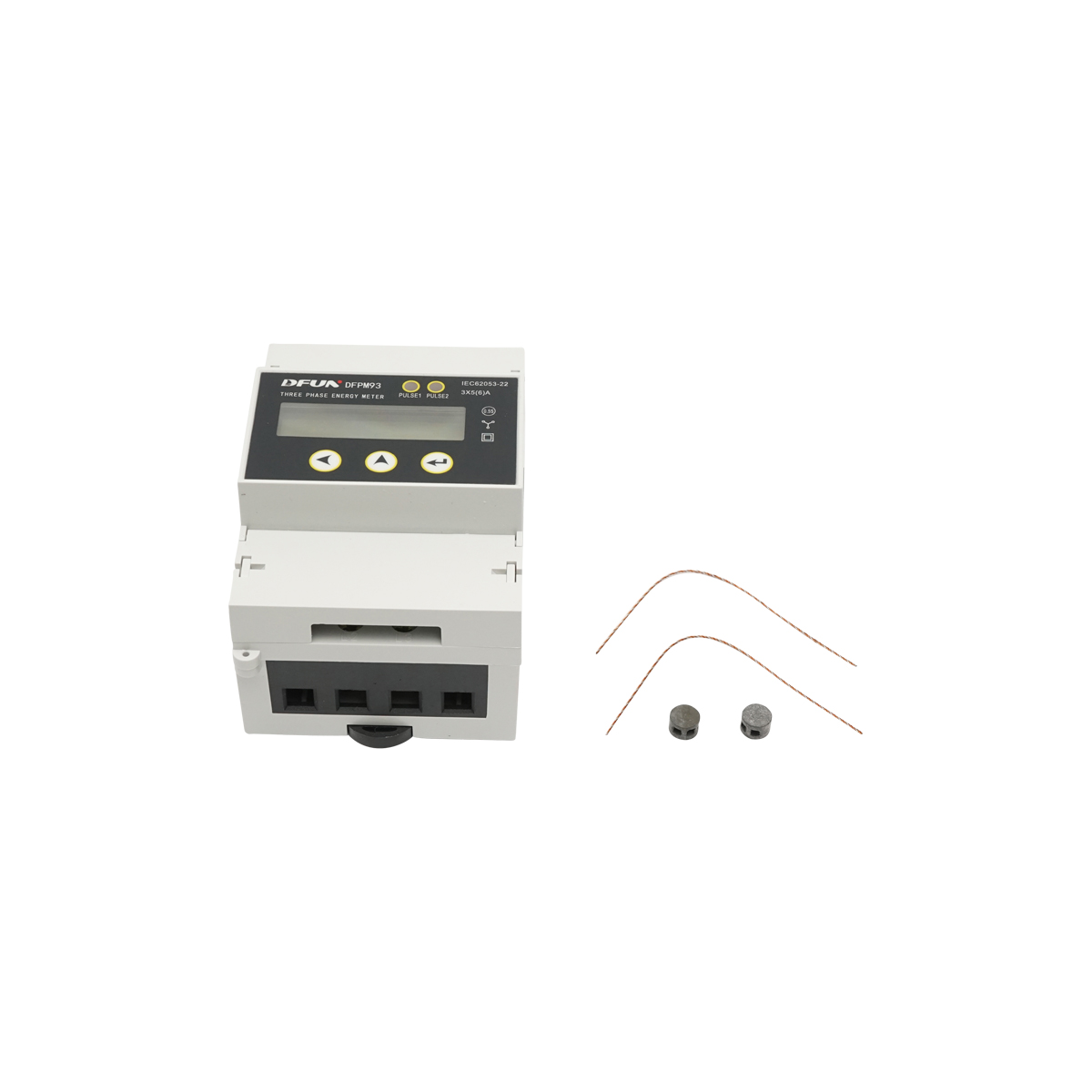 Kit releu putere DFUN DFPM93 smart meter, trifazic 3x220-380V, 6400imp/Kwh cu siguranta digitala, transformator Split Core 600V, 300A/5A, 50-60Hz - imagine 6